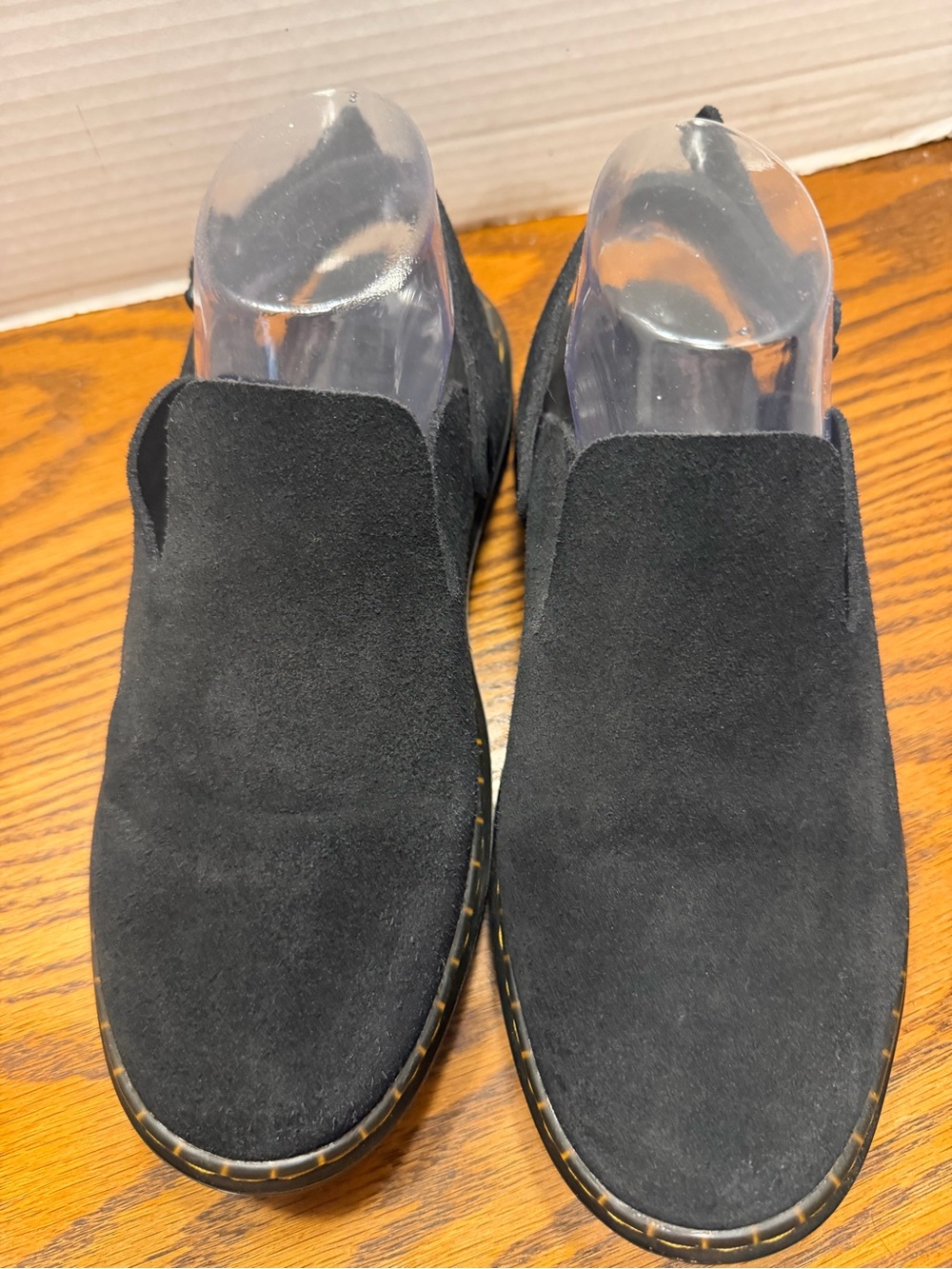 Dr Airwair Martens Carlson Men’s Black Suede Slip-On Backstrap Shoe - Picture 3 of 11